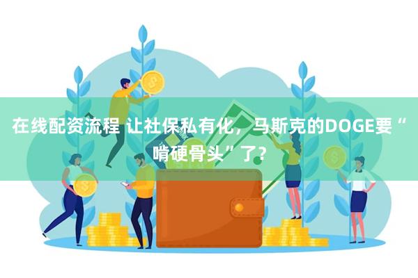 在线配资流程 让社保私有化，马斯克的DOGE要“啃硬骨头”了？