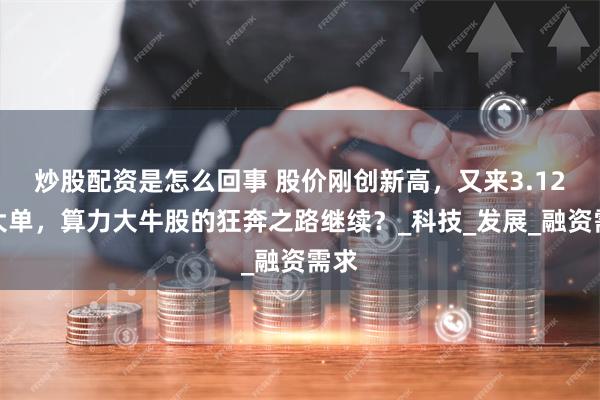 炒股配资是怎么回事 股价刚创新高，又来3.12亿大单，算力大牛股的狂奔之路继续？_科技_发展_融资需求