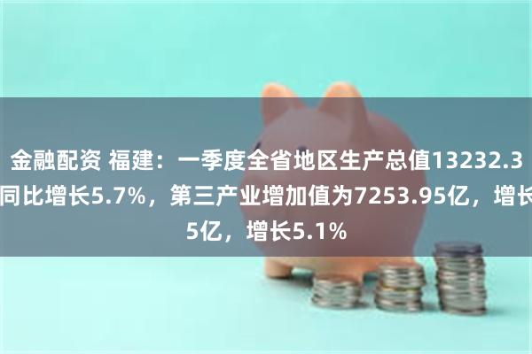 金融配资 福建：一季度全省地区生产总值13232.38亿，同比增长5.7%，第三产业增加值为7253.95亿，增长5.1%