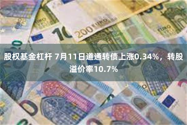 股权基金杠杆 7月11日道通转债上涨0.34%，转股溢价率10.7%